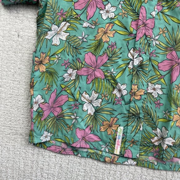 Maui & Sons Hawaiian Button Down Short Sleeve Men's Shirt Small Palm Tree Design - Picture 6 of 15